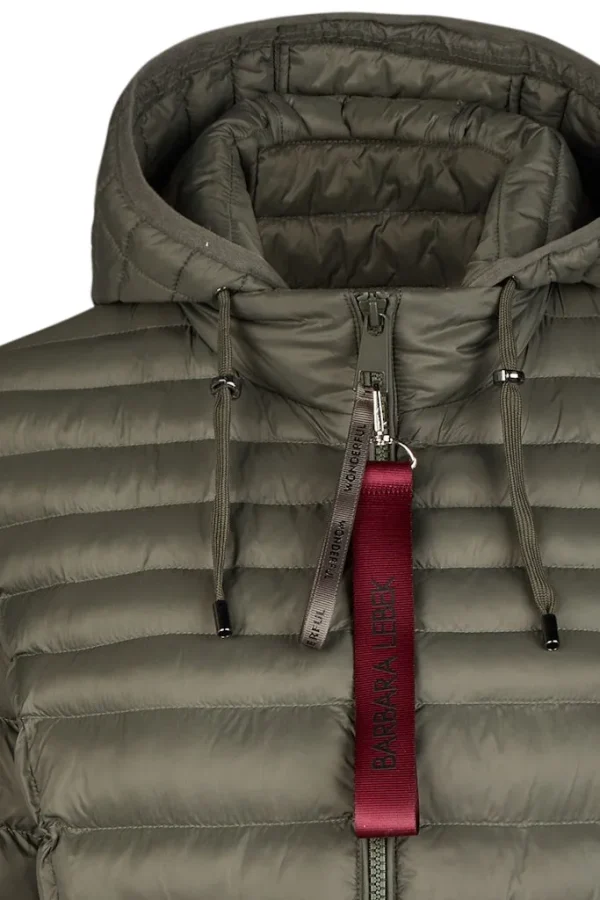 Parka Mi-longue Col Montant Capuche Amovible Manches Longues Zippée Deux Poches Zippées Unie – Image 3