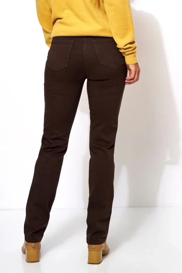 Pantalon Long Taille Moyenne Elastique Cinq Poches Slim Uni – Image 2