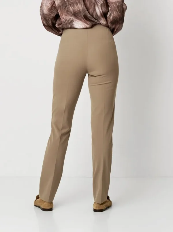 Pantalon Long Taille Moyenne Elastique Slim Uni – Image 3