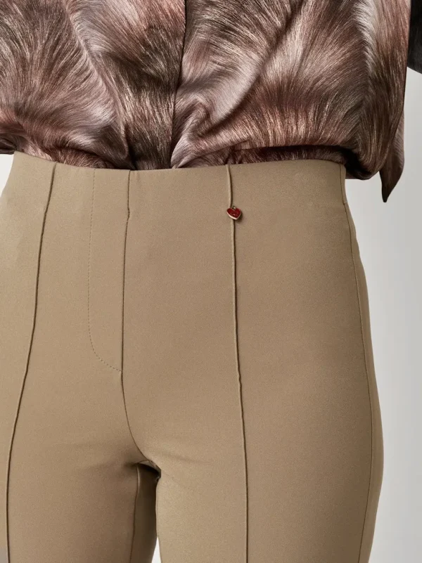 Pantalon Long Taille Moyenne Elastique Slim Uni – Image 4