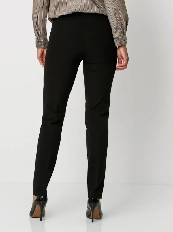 Pantalon Long Taille Moyenne Elastique Slim Uni – Image 7
