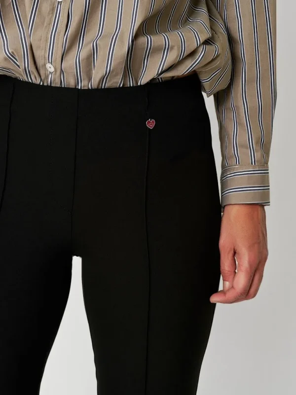 Pantalon Long Taille Moyenne Elastique Slim Uni – Image 8