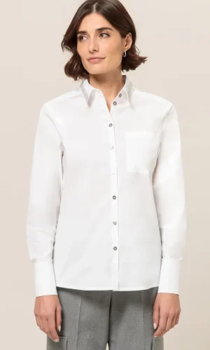 Chemise Manches Longues Boutonné Un Poche Unie
