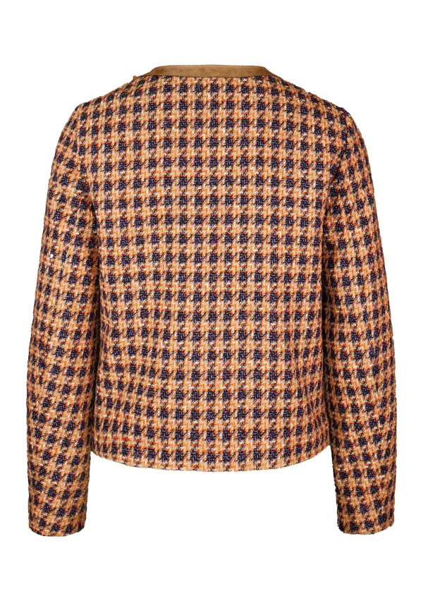 Veste Manches Longues Bord à Bord Deux Poches Tweed Agrafes Col – Image 4