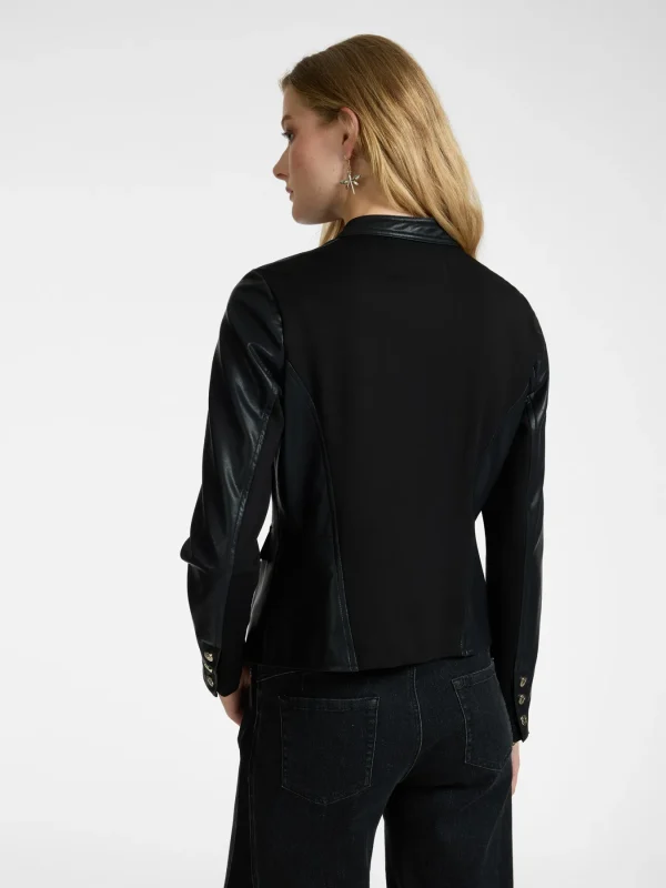 Veste Courte Manches Longues Zippée Deux Poches Bimatière Unie – Image 2