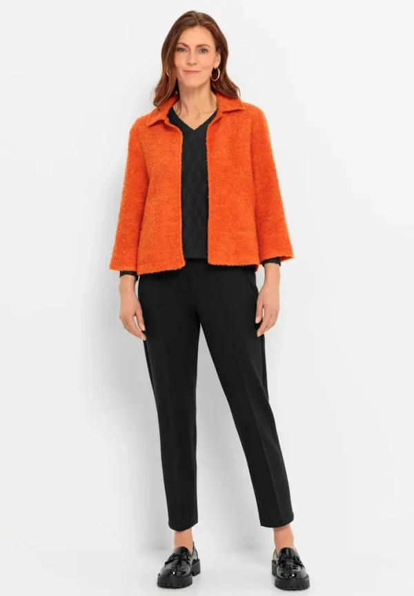 Pantalon Jegging Long Taille Moyenne Elastique Poches Zippées Uni