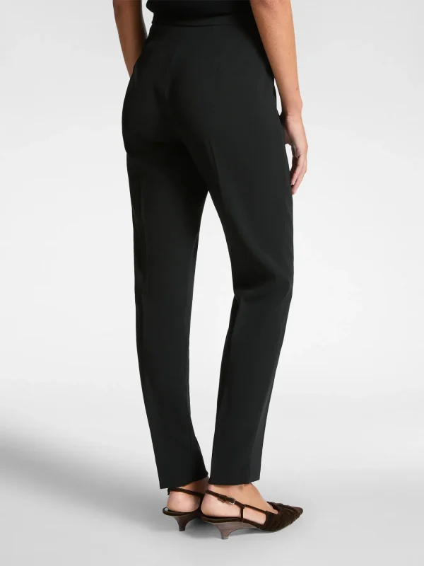 Pantalon Crêpe Sept-huitième Taille Moyenne Uni – Image 2