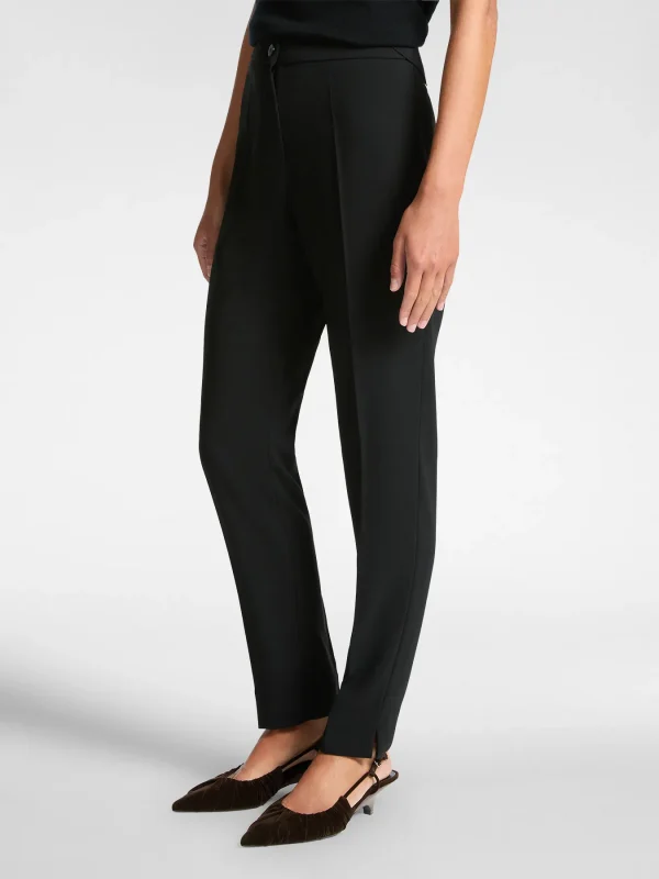 Pantalon Crêpe Sept-huitième Taille Moyenne Uni – Image 3
