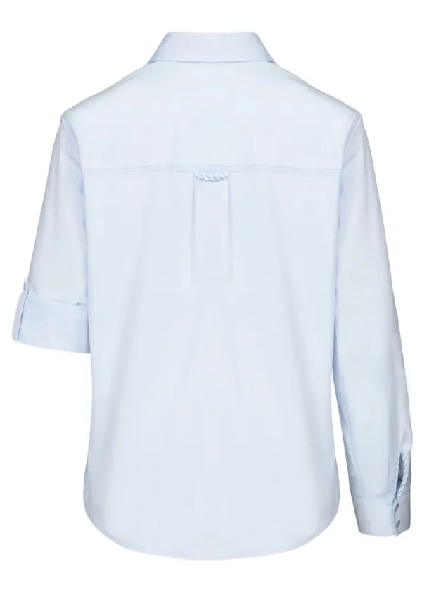 Chemise Manches Longues Piqué De Coton Poche Poitrine Unie – Image 3