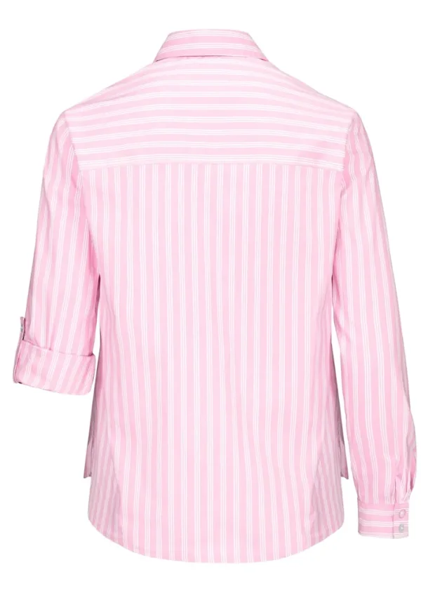 Chemise Manches Longues Piqué De Coton Poche Poitrine Rayures – Image 2
