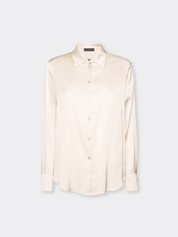 Chemise Manches Longues Satinée Unie – Image 5