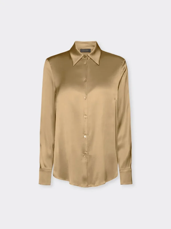 Chemise Manches Longues Satinée Unie – Image 10