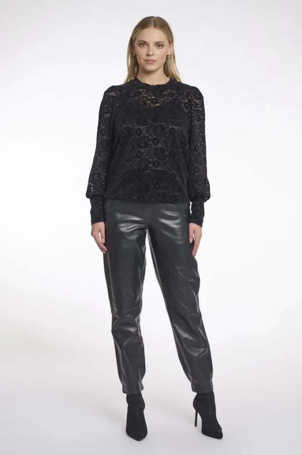 Blouse Col Rond Manches Longues Dentelle – Image 4