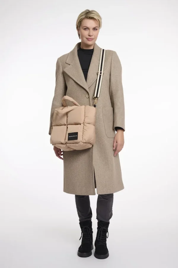 Sac Shopping Matelassé Avec Poignée Et Bandoulière Uni