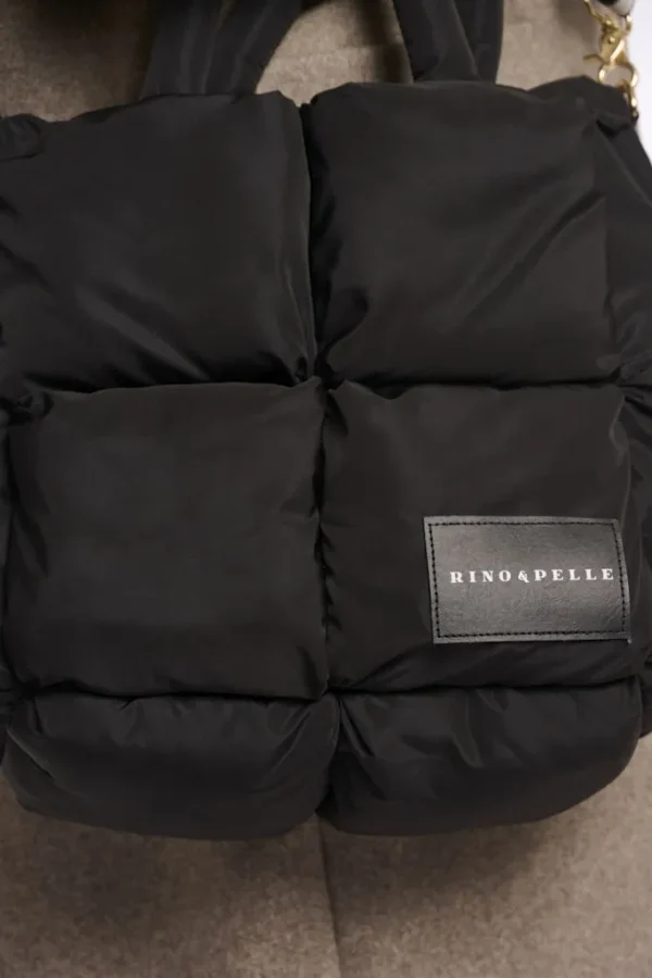 Sac Shopping Matelassé Avec Poignée Et Bandoulière Uni – Image 6