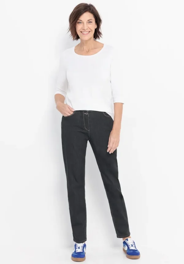 Pantalon Jean Long Taille Moyenne Cinq Poches Droit Arizona