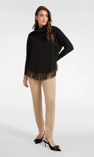 Pantalon Jersey Long Taille Moyenne Uni Slim