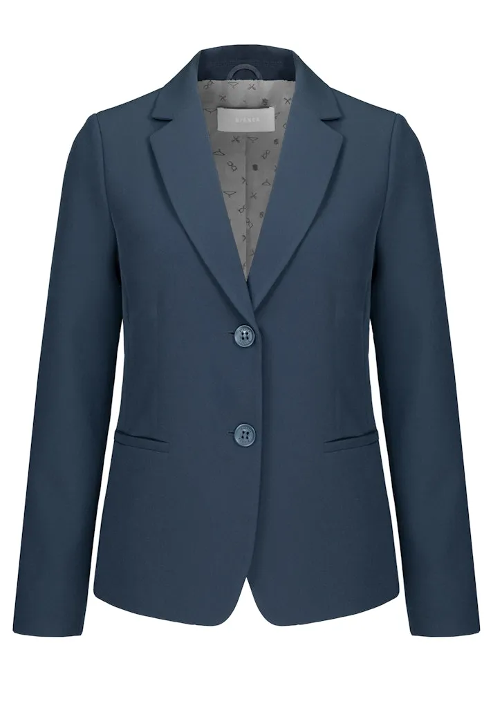 Blazer Manches Longues Deux Poches Boutonné Uni – Image 6