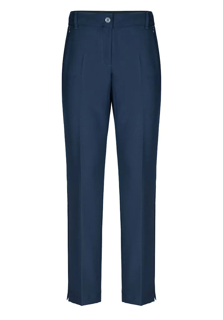 Pantalon Long Taille Moyenne Elastique Deux Poches Zippées Uni Sienna – Image 4