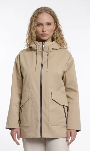 Parka Mi Longue A Capuche Zippée Manches Longues Quatre Poches Réversible Léopard Coton