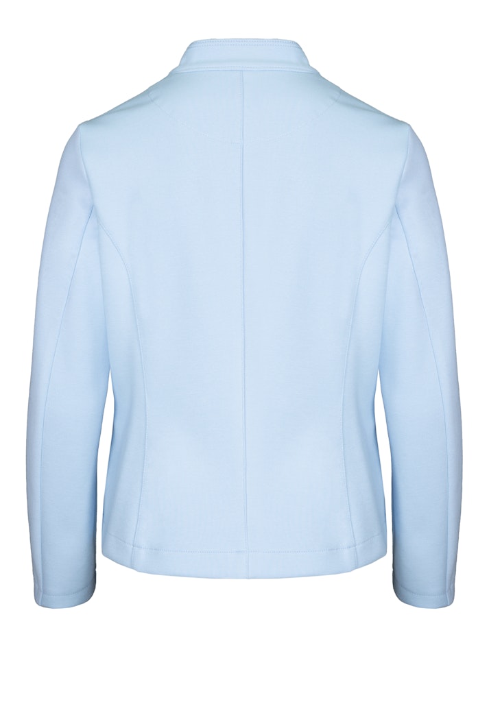 Veste Col Officier Manches Longues Deux Poches Plaquées Boutonnée Unie – Image 4