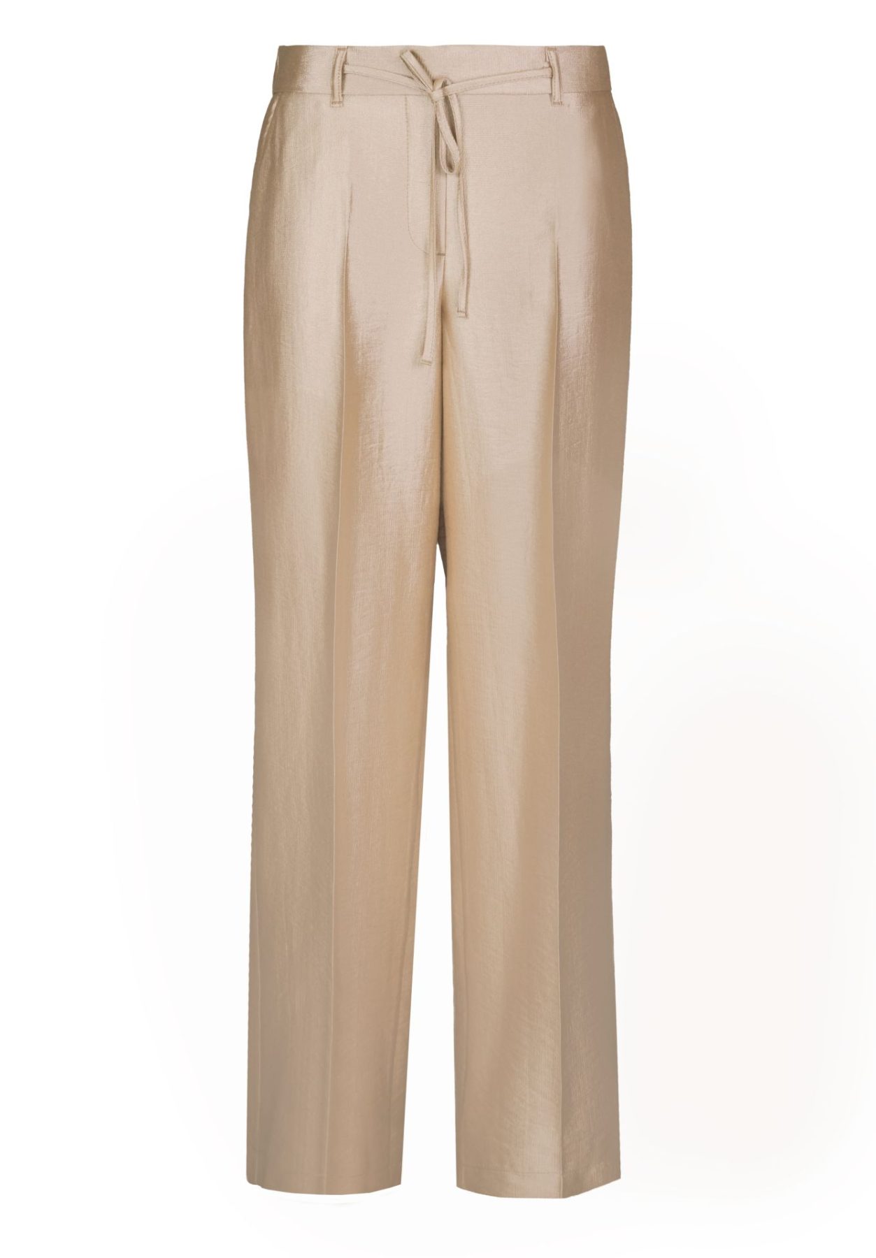 Pantalon Long Taille Moyenne Elastique Cordons Deux Poches Fluide Irisé – Image 4