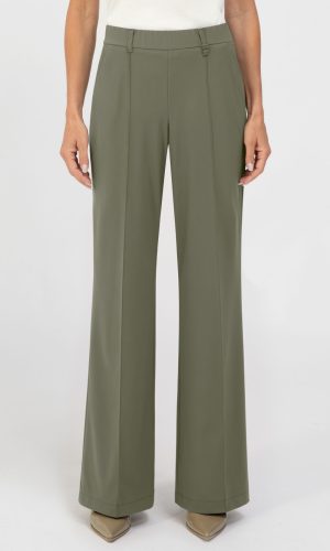 Pantalon Long Taille Moyenne Elastique Deux Poches Fluide Uni