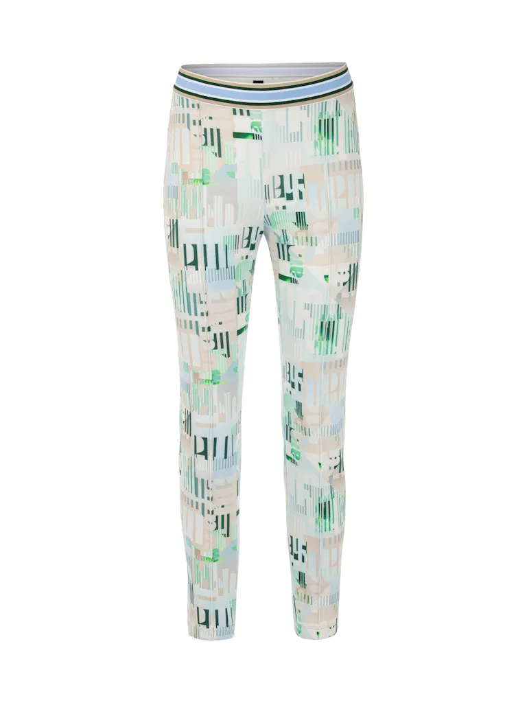 Pantalon Sept-huitième Taille Moyenne Elastique Skinny Imprimé – Image 5