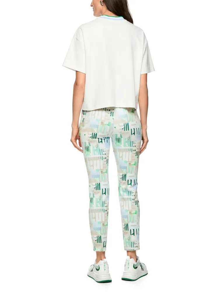 Pantalon Sept-huitième Taille Moyenne Elastique Skinny Imprimé – Image 2