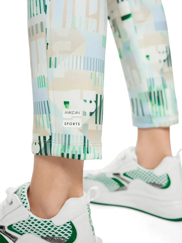 Pantalon Sept-huitième Taille Moyenne Elastique Skinny Imprimé – Image 3