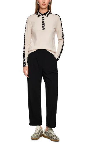 Polo Manches Longues Bandes Imprimées Tigrées