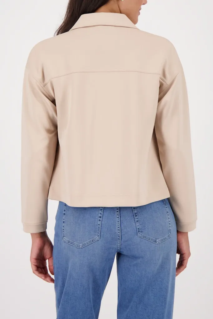 Veste Courte Manches Longues Deux Poches Plaquées Boutonnée Unie – Image 3