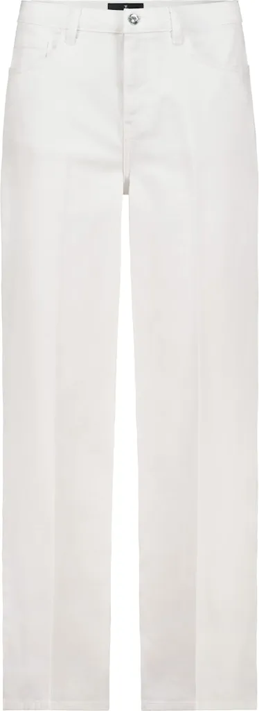 Pantalon Long Taille Moyenne Cinq Poches Wide Legs Uni – Image 6