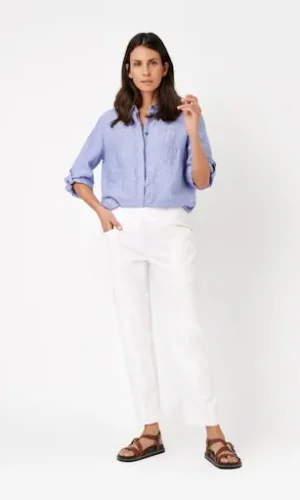 Pantacourt Sept-huitième Taille Moyenne Elastique Slim Uni