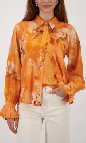 Chemise Manches Longues Mousquetaires Imprimée Allover