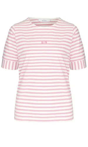 Tee Shirt Col Rond Manches Courtes Rayé