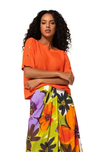 Pull Col Bateau Manches Coudes Boutons Dorés Uni