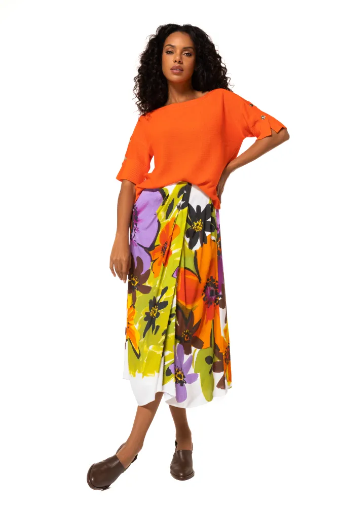 Pull Col Bateau Manches Coudes Boutons Dorés Uni – Image 2