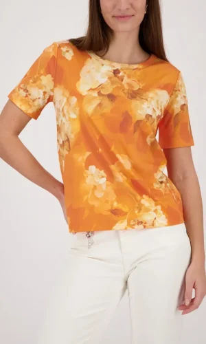 Tee Shirt Col Rond Manches Courtes Imprimé All Over