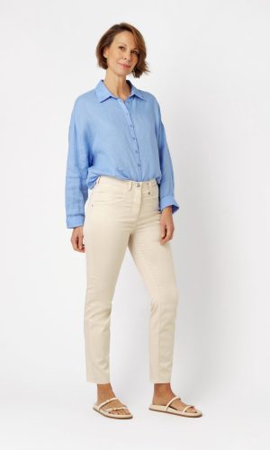 Pantalon Sept-huitième Taille Haute Quatre Poches Slim Uni Ma Meilleure Amie