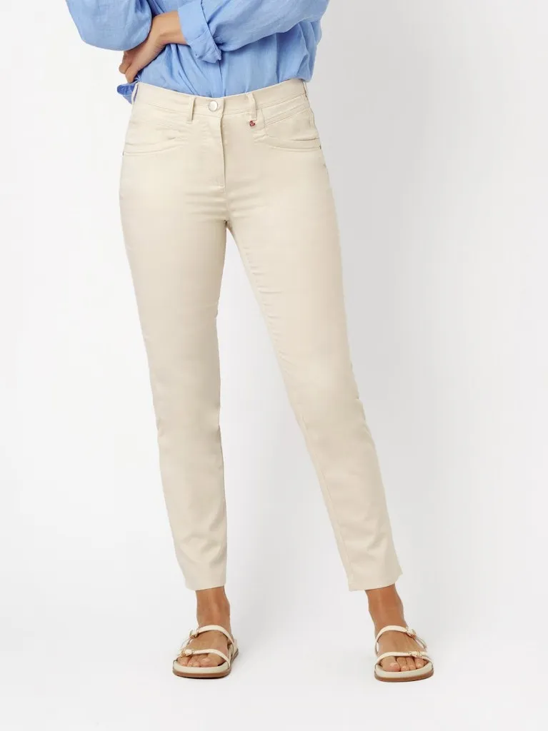 Pantalon Sept-huitième Taille Haute Quatre Poches Slim Uni Ma Meilleure Amie – Image 2