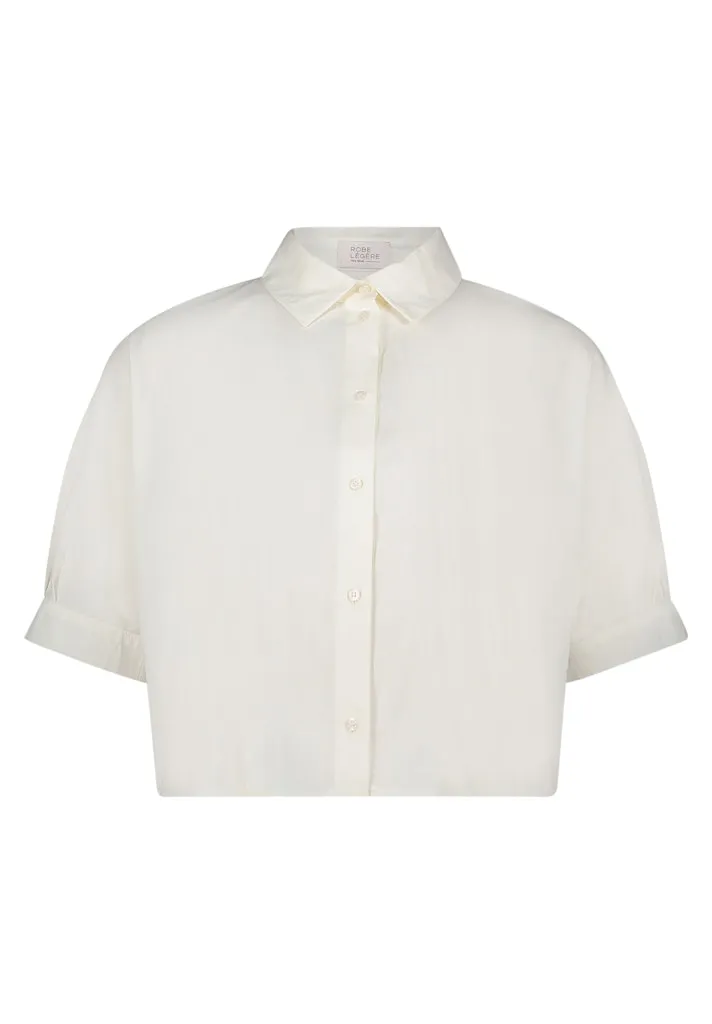 Chemise Courte Manches Courtes Pinces Unie – Image 6