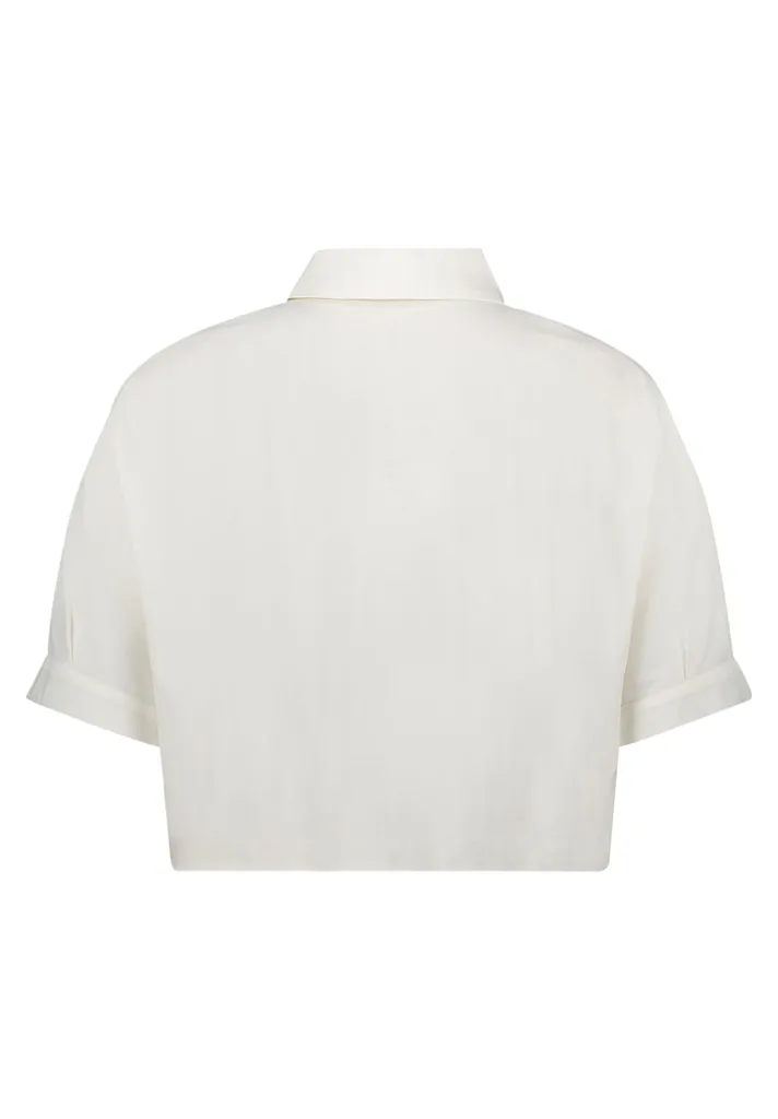 Chemise Courte Manches Courtes Pinces Unie – Image 7