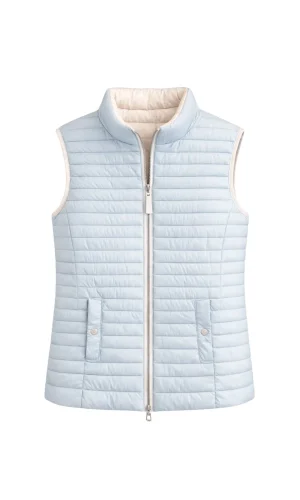 Veste Réversible Sans Manches Deux Poches Pression Unie