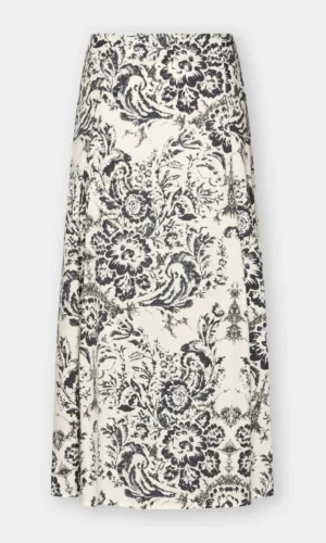 Jupe Midi Evasée Imprimé Floral