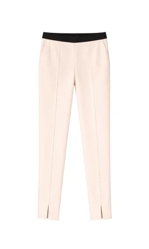 Pantalon Long Taille Moyenne Elastique Skinny Uni