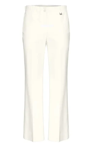 Pantalon Long Taille Moyenne Elastique Deux Poches Zippées Droit Uni