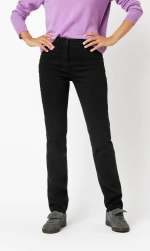 Pantalon Jean Long Taille Moyenne Quatre Poches Slim Be Loved Uni