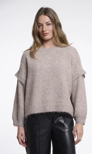 Pull Col Rond Manches Longues Volants Uni