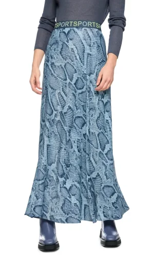 Jupe Longue Taille Moyenne Elastique Fluide Imprimé